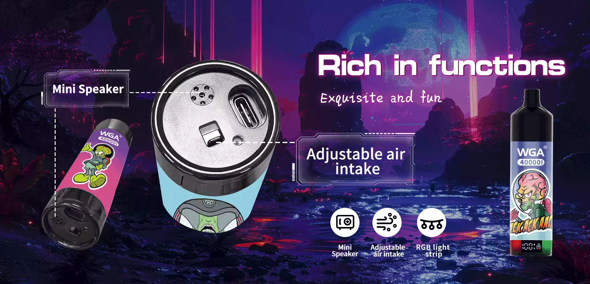 WGA VAPE 40000 Puffs Disposable 40K Vape Buy Original Disposable Pen