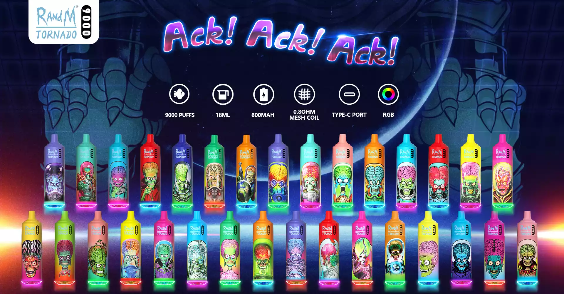 Fumot RandM Tornado 9000 9K Puffs Disposable Vape Low 2% Nicotine Buy Original Disposable Pen